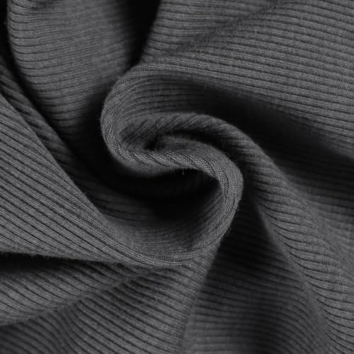 Image of Roselux Women's Summer Scoop Neck Short Sleeve T-Shirts Ribbed Knit Slim Fitted Casual Basic Top