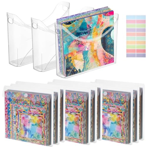 Image of Rainmae 3 Pcs 12x12 Paper Storage Organizer, Scrapbook Paper Storage Organizer with Scrapbook Storage Bag& Label for for Scrapbook Paper, Vinyl Sheets, Cardstock for Home Office Tabletop Organization