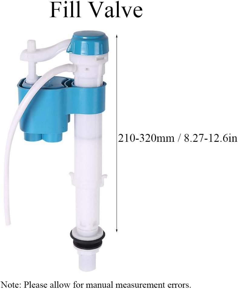 Toilet Repair Kit Dual Flush Valve – 2.5" Drain/1/2" Fill Thread/2.24" Push Button for One-Piece Toilets (210mm+58mm)