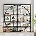 Tribesigns Bookshelf, Industrial 5-Tier Etagere Bookcase, 70.8 inch Tall Bookshelf with 8 Open Storage Shelf, Book Shelf Display Tack Shelving Unit for Home Office Living Room, Rustic Brown