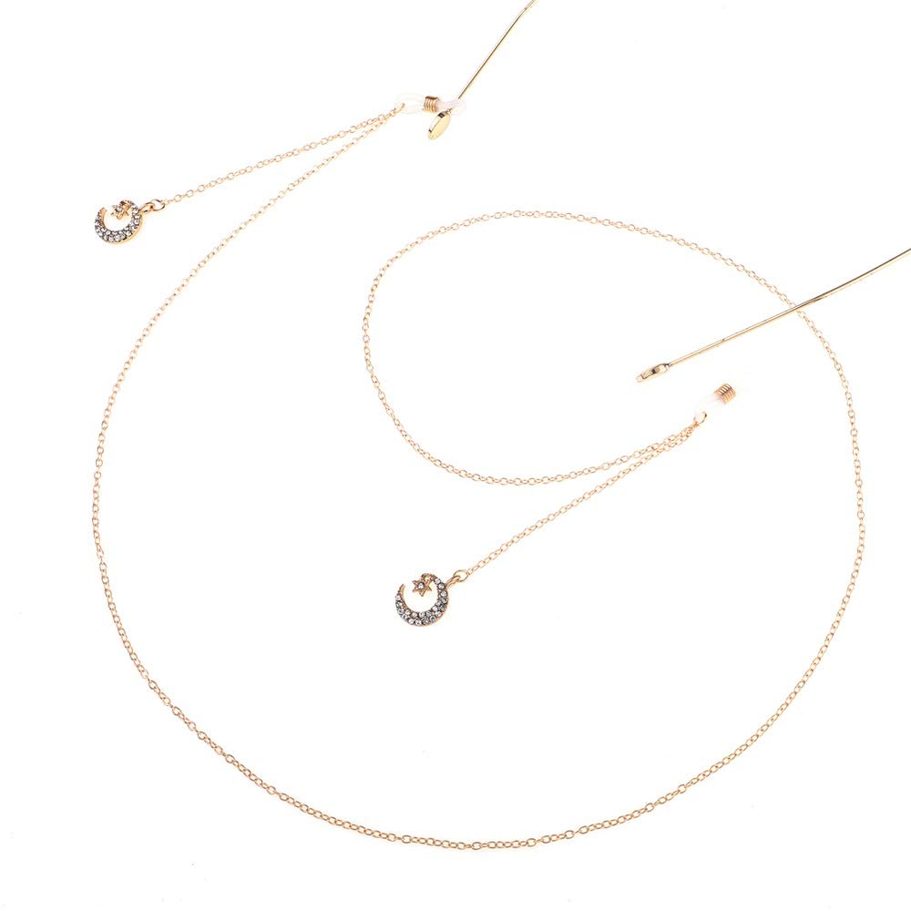 Sonnenbrillen-Kette, Brillenband, Damen-Brillenkette aus Edelstahl, Anti-Verlust-Brillenkette Metall