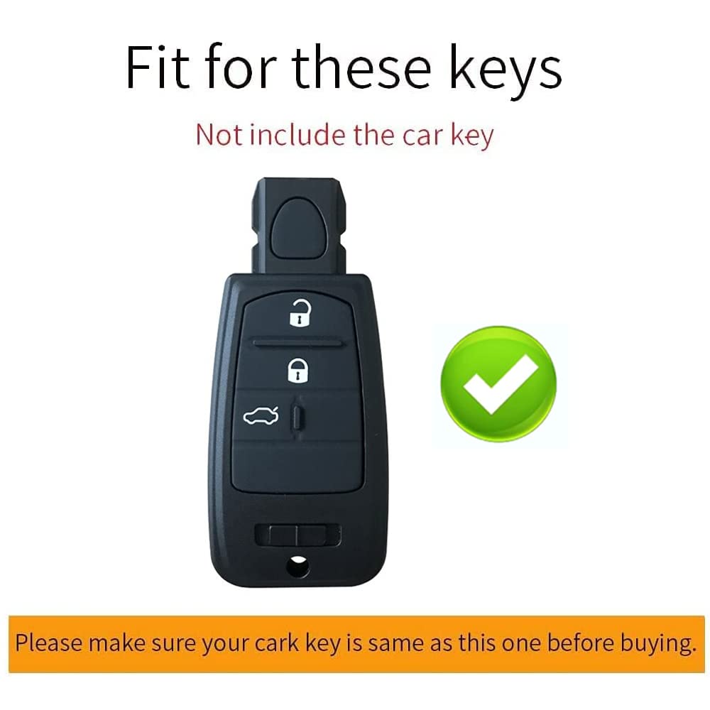 Ontto Cover Portachiavi In Silicone TPU Beige Per Fiat 500, Panda, Punto E Altri Modelli Flip Key – Custodia Morbida E Antigraffio - 3