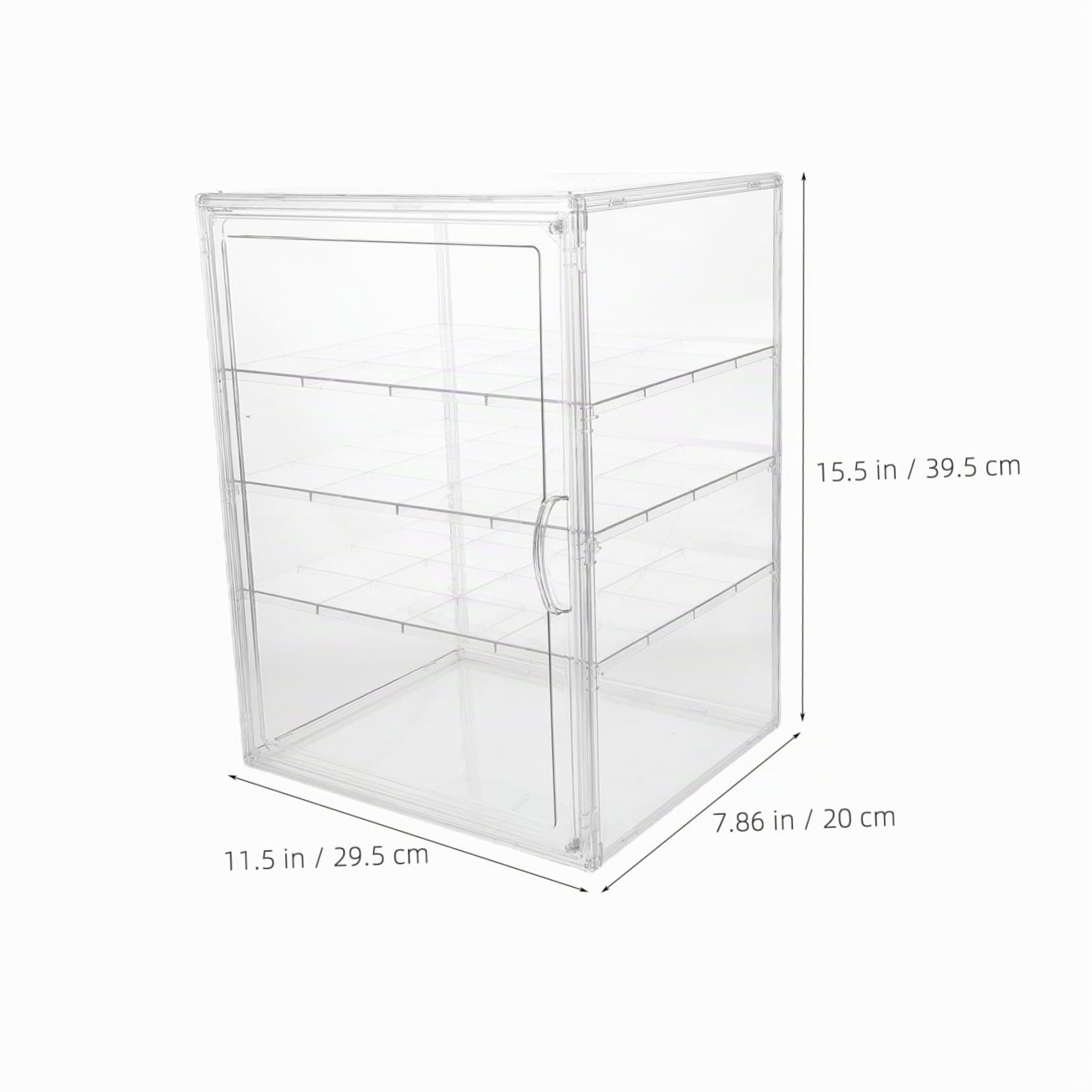 Vitrina de Postres de Mostrador 4 Niveles Pet Ajustable | Desmontable, Diseño Transparente, para Pan y Pasteles, Uso en Cocina o Panadería