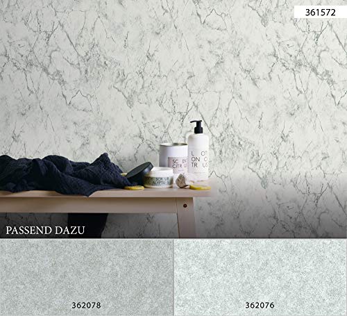A.S. CréAtion Carta Da Parati Marmo Elements Carta Da Parati Tessuto Non Tessuto 10.05 M X 0.53 M Bianco Grigio Prodotto In Germania 361572 36157-2 - 9
