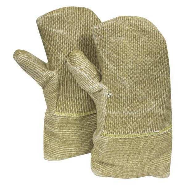 MOLLIFII Heat Resistant Mitten, Tan, ZetexPlus, PR, Mfr: M60ZPRH01014-A, One Size Fits Most, Yellow