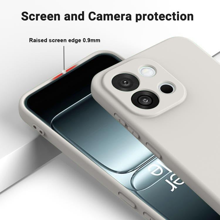 Image of DIZORO Compatible with Oneplus 13s 5G Back Cover with Upgraded Square Edges for Camera Protection Shockproof Flexible Matte Liquid Silicone Mobile Phone Case (New Stone)