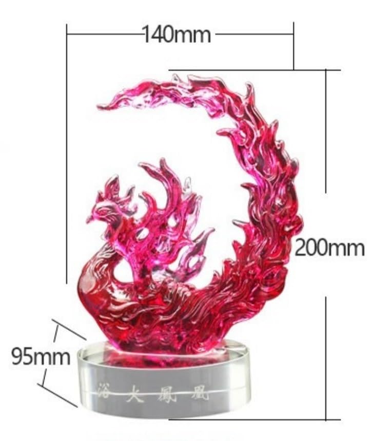 Amazon.co.jp: 鳳凰の置物 風水 瑠璃製 不死鳥 朱雀フェニックス四神