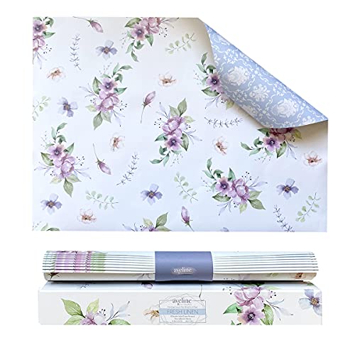 Scented Drawer Liners for Dresser 8 Sheets | Cabinet Liners for Shelves | Double-Sided Pattern Shelf Paper | Non Adhesive Shelf Liners | Drawer Liners for Bathroom, Dressers, & Closets 16.5" X 22.8