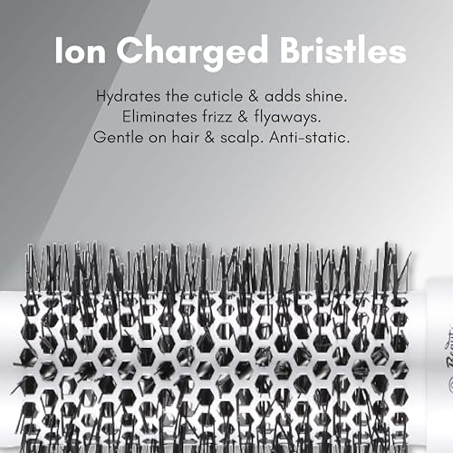 Image of Beaute Secrets Professional Round Brush for Blow Drying Ceramic Ion Thermal Barrel Brush for Precise Styling and Maximum Volume - Lightweight Round Hair Brush for Manageable Hair (32 MM)