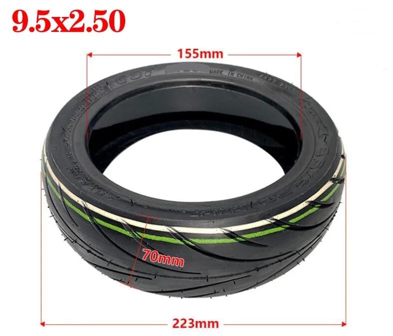 Xibany motorized scooter 9.5x2.50 Tubeless Tyre for Niu KQi3 Electric Scooter NIU KQI 3 Special Vacuum Tire with Jelly Glue Replace Accessories motorized scooter, XIBANY001