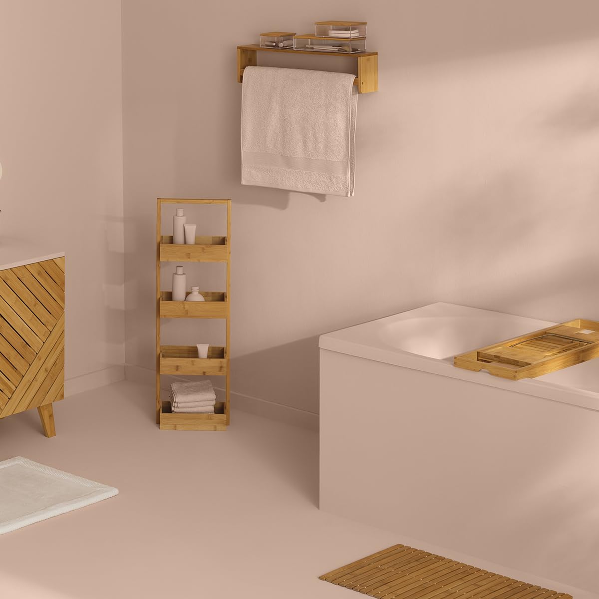 Caillebotis à Roul 40x60 Bambou Beige