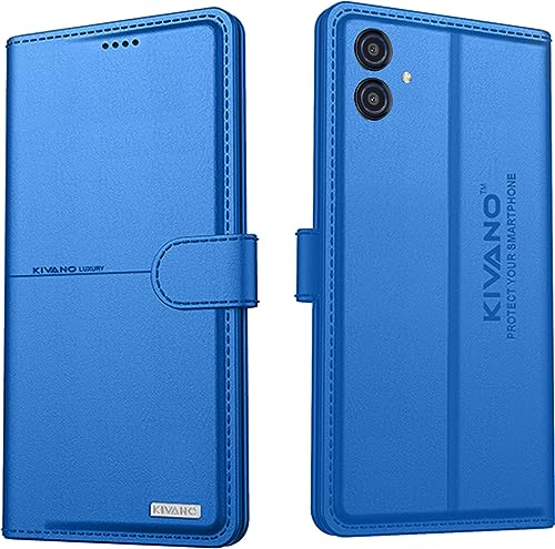 Image of Kivano Compatible With Samsung Galaxy A04 / Samsung Galaxy M04 / Samsung Galaxy F04 / Samsung Galaxy A04e Flip Cover | Leather Finish | Inside Pockets & Inbuilt Stand | Shockproof Wallet Style