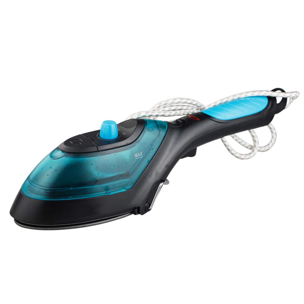 Prensas De Planchado De Mano, Mini Portátil Planchas De Vapor Verticales para Viaje Múltiples Funciones Planchas De Vapor Verticales con 2 En 1 Pincel para Casa/Viaje/Negocio,Black