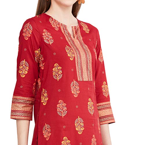 Image of Max Women Embroidered Three-Quarter Sleeves Kurta