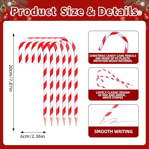 Lápices Navideños Candy Cane 48 Pzs Yexiya miniatura 2