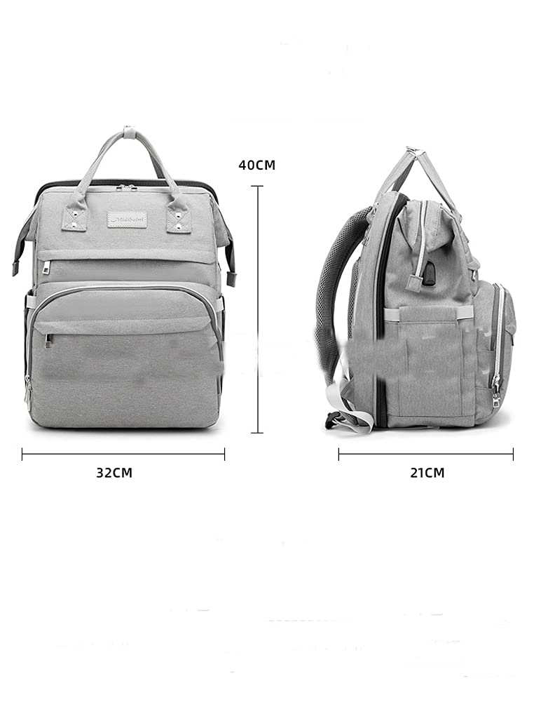 Mochila Para Pañales De Bebé Mochila Plegable Para Pañales Mochila Multifunción Para Bebé Mochila Cambiador Para Bebé Bolsa Cuidado Papá Mochila Grande Mom Mochila Grande Verde