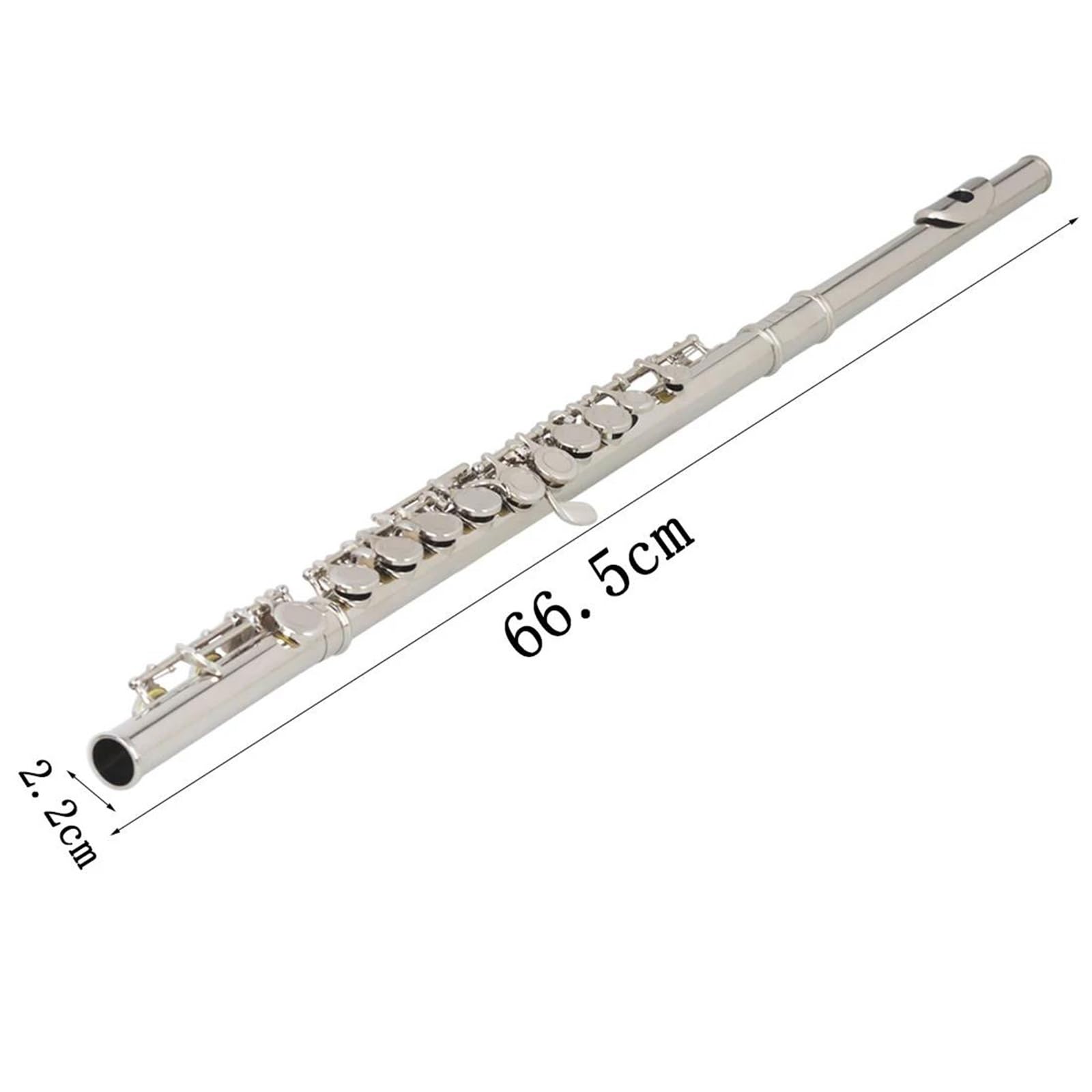 Flauta C De 16 Agujeros Con Llave E Instrumento Viento Madera Profesional Tubo Cuproníquel Cerrado Kit