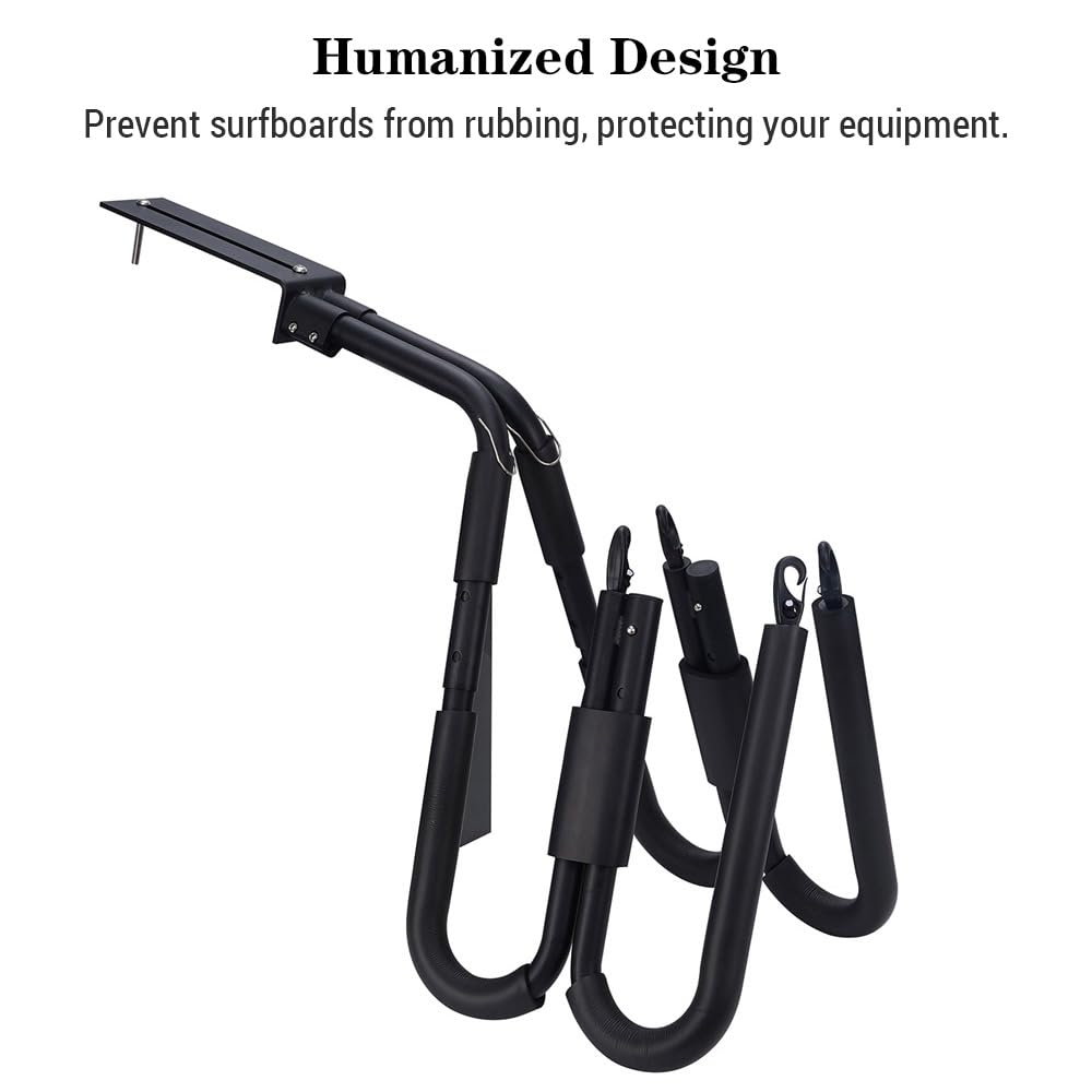 Support de Planche Surf vélo Portable et Ajustable latéral pour Wakeboard en Aluminium léger antirouille Facile à Installer