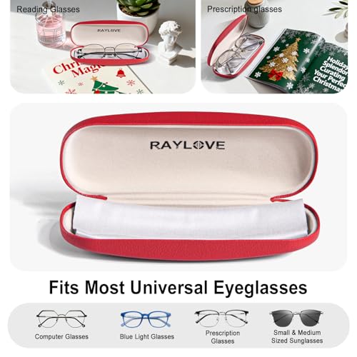 Image of RayLove Unisex Hard Shell Eyeglasses Cases, Protective Case For Glasses