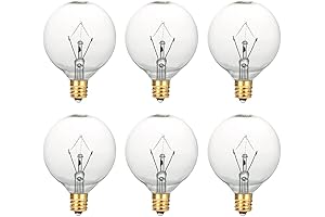 Scentsy Light Bulbs for Warmer: 25 Watt, 6-Pack of G50/G16.5 Globe E12...
