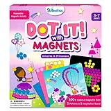 Skillmatics Art Activity - Dot It with Magnets Unicorns & Princesses, No Mess Repeatable Art for Kids, Craft Kits, DIY Creative Activity, Gifts for Boys & Girls Ages 4, 5, 6, 7, Travel Toy
