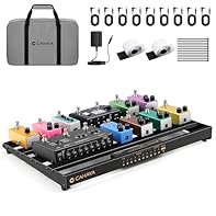 【Efficient Built-in Power Supply】The CAHAYA guitar pedal board features a power supply system that can power up to 10 devices simultaneously, easily meeting the demands of large-scale performances and multi-device cascading. The angled power connecto...
