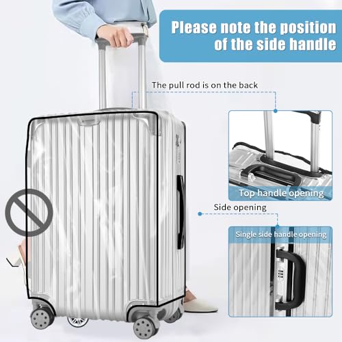 Yotako Clear PVC Suitcase Cover Protectors 30 Inch Luggage Cover Protectors for Wheeled Suitcase 30''2