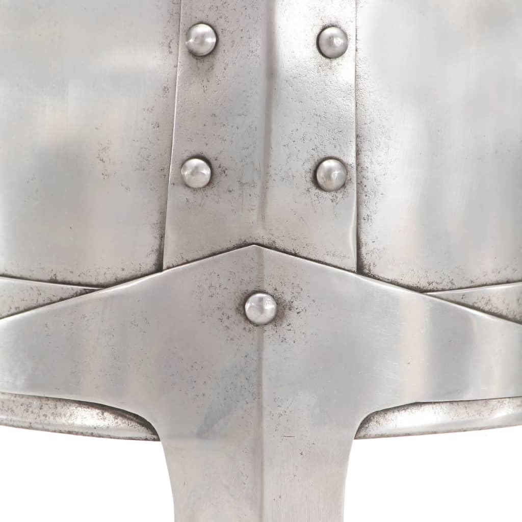 Genérico Réplica de Casco de Caballero Medieval Antiguo Larp Acero plata-286216