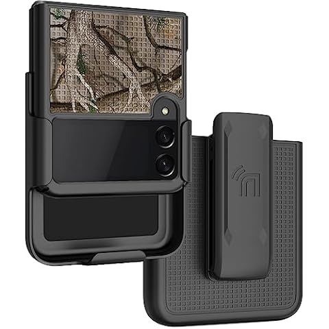 Nakedcellphone Slim Hard Shell Case with Clip for Galaxy Z Flip 3 Cover