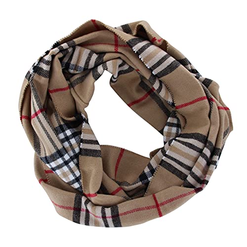 Unisex Men Women Plaids & Checks Cashmere Infinity Cowl Scarf