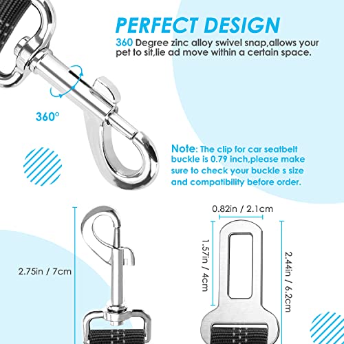 lukovee Doppel Hund Sicherheitsgurt, Dual Pet Auto Sicherheitsgurt verstellbar, Double Dog Coupler Blei mit Elastic Bungee und reflektierenden Streifen keine Sicherheit