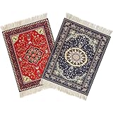kotoyas Rug Mouse Pad, 2 Pack Woven Rug Bohemian Style Carpet Mouse Pad for Table DΓ©cor