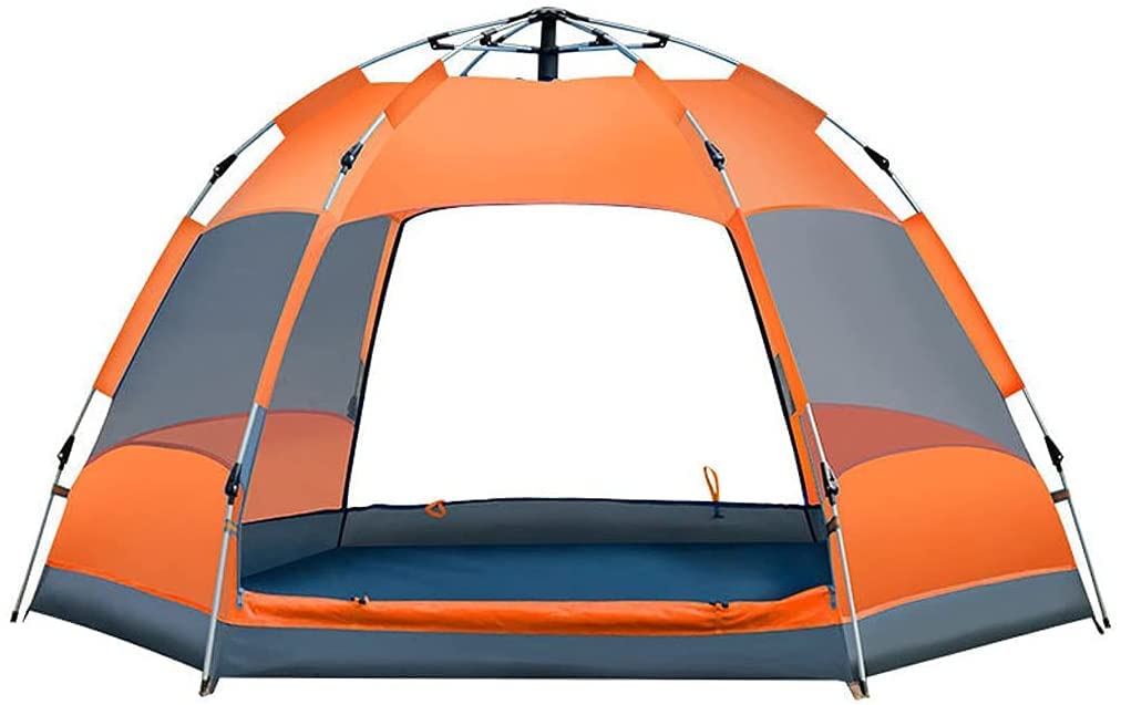 Tentes pop-up instantanées hexagonales pour camping en plein air et randonnée 3-4 places