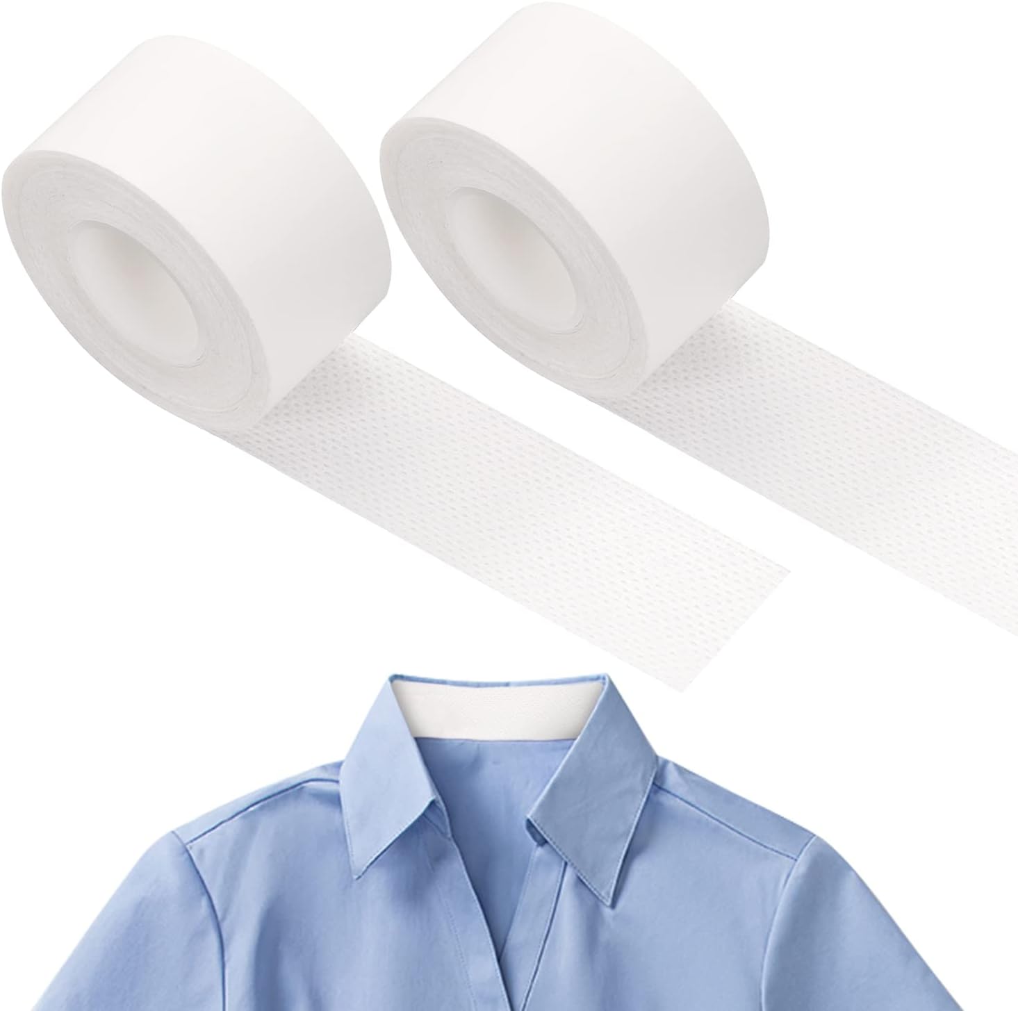 Disposable Collar Protector Sweat Pads White Collar
