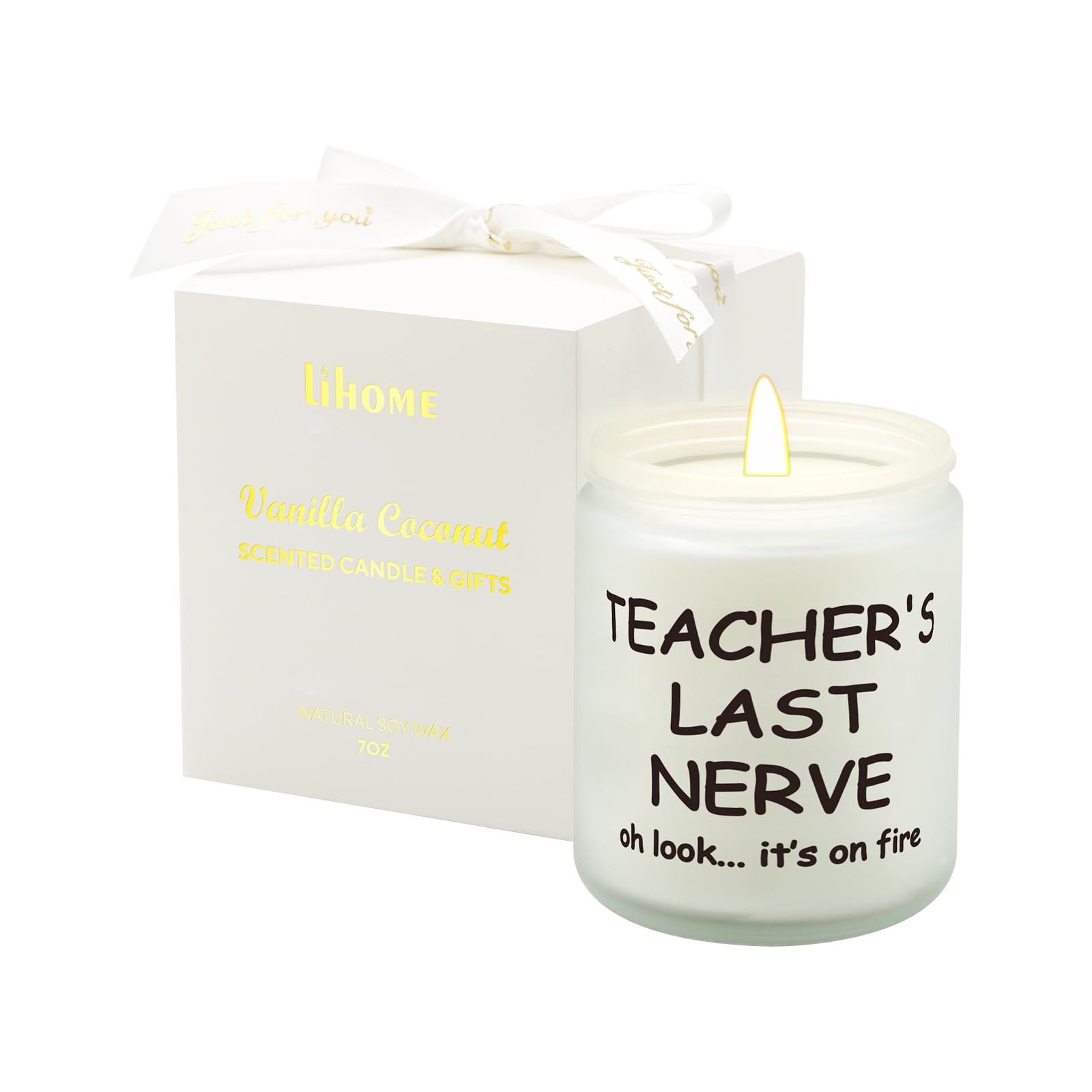 Lihome Teacher Appreciation Gifts, Funny Teacher's Day, Birthday, Thanksgiving, Christmas Gifts, Vanilla Coconut Candles