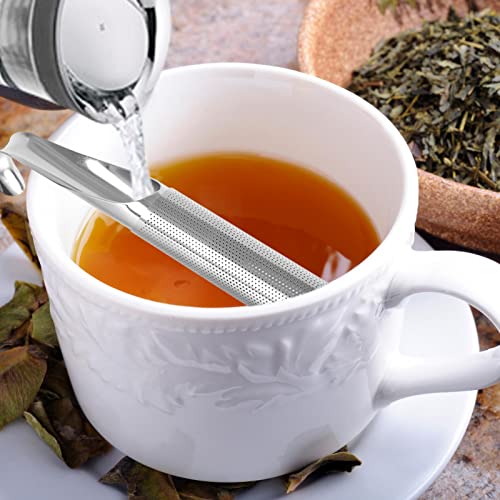 chá aço inoxidável, Chá Cachimbo Reutilizável com Gancho Suspensão, Filtro chá malha extrafina longo