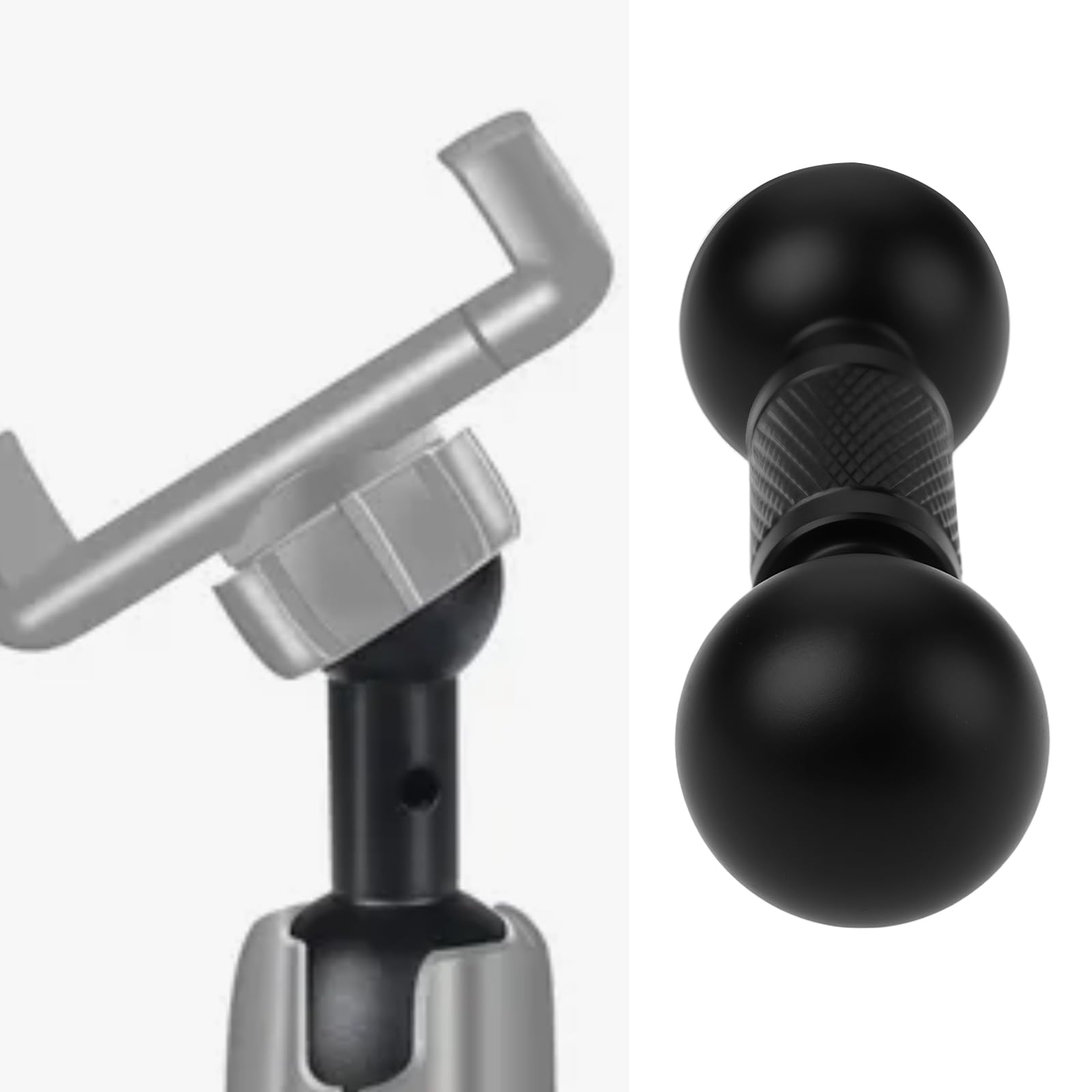 17 mm podwójna głowica kulowa ze stopu aluminium przedłużacz do smartfona konwerter GPS z kamerą akcji