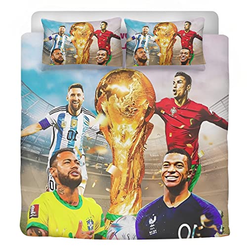 Fußball Bettwäsche Bettbezug Weiche Und Angenehme Mikrofaser Bettbezug...