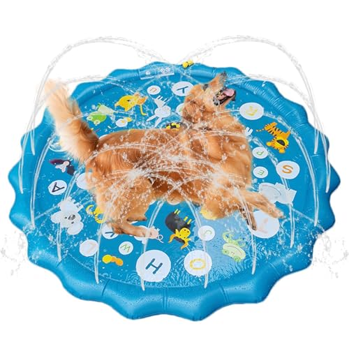 Setauoo Padena de rociadores, rociadores de Perros para el Exterior | Piscinas de baño de vadeo | Engrosar Almohadillas Grandes, Accesorios para Mascotas, Juego al Aire Libre para el Patio Trasero de