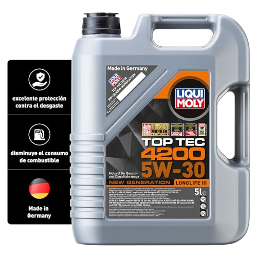 LIQUI MOLY Top Tec 4200 5W-30 New Generation | 5 L | Tecnología de síntesis Aceite de motor | 8973