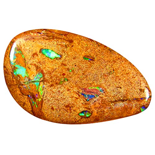 Opale rocheuse d'Australie de 7.19 ct une pierre fine taillée aux nuances multicolores intenses