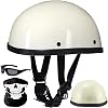 German Style Motorcycle Half Helmet, Skull Cap Half Shell Helmet for Men, Small And Light Motorcycle Helmets ECE Approved, Retro Beanie Vintage Open Face Helmet for Cruiser Chopper,C,L 59~60CM