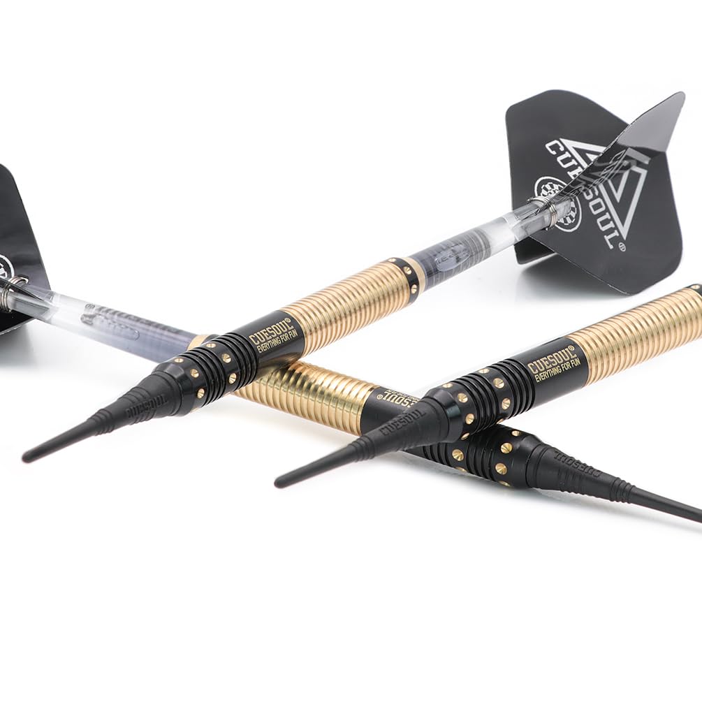 CUESOUL Freccette Punta Morbida 16 Grammi - Set Con Aste In PC O Alluminio E Volo, Per Principianti