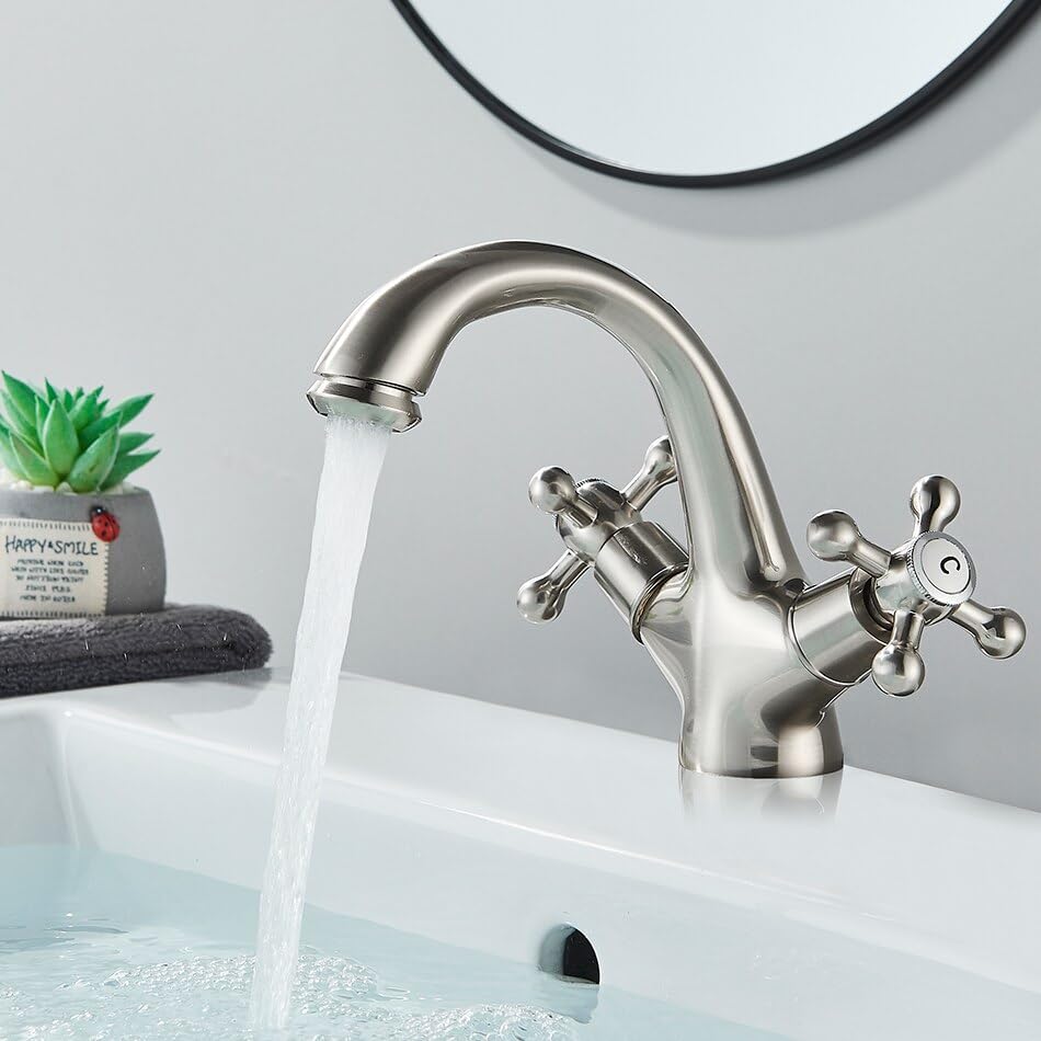 Robinet de bain mitigeur monotrou en laiton durable avec cartouche céramique