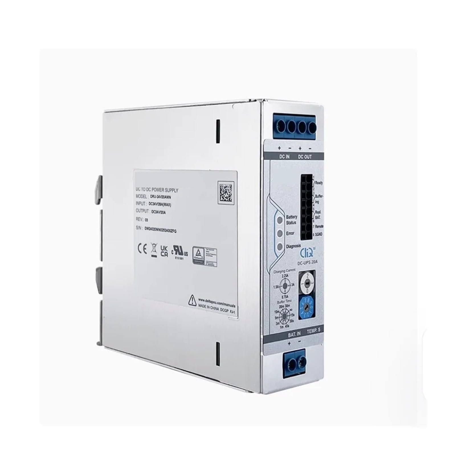 Module d'alimentation sans interruption haut de gamme DRU-24V20AMN 24V 20A 480W robuste