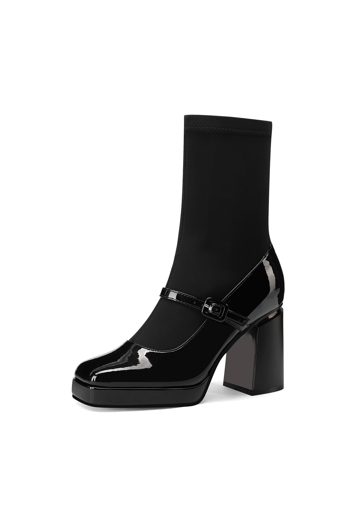 QUEEN HELENA Tronchetti con Cinturino Stivaletti con Tacco Donna ZM9833