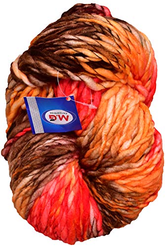 Image of Knitting Yarn Thick Chunky Wool, Sumo Fire 300 GMS Best Used with Knitting Needles-PJ Art-HAE