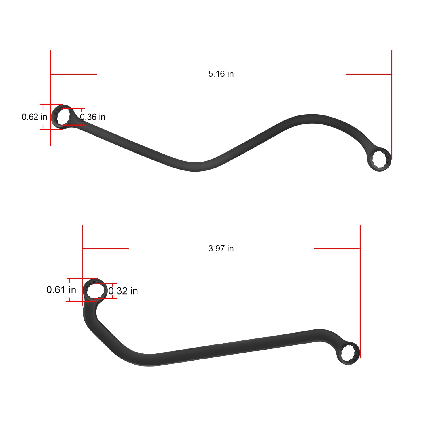 ROUTEKING 6087 Injection Pump Wrench Set for 1996-1999 GM Full Size 2WD/4WD Trucks Vans and Suburbans for 6.5L Diesel Engines, Loosen Tighten Injection Pump Retaining Bolts (2PCS)