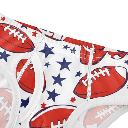 Wusikd American Football Boys' Underwear Cotton Red White Boys Briefs Soft Toddler Underwear 2T4