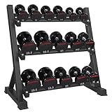 Dnkelar Soporte mancuernas de 3 capas Soporte para mancuernas antideslizante Carga...